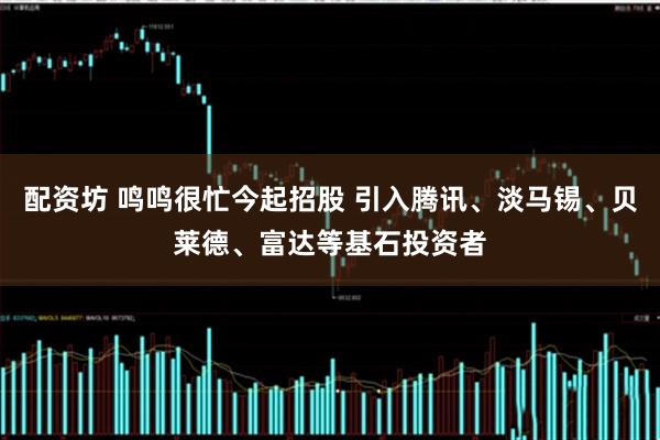 配资坊 鸣鸣很忙今起招股 引入腾讯、淡马锡、贝莱德、富达等基石投资者